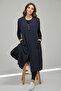 Women's Jacquard Summer Long Vest with Three Button Pockets on the Front-Ezm3 - 5