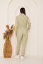 Women's Green Pocket Gabardine Jumpsuit Dm4004 - 6