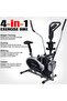4-in-1 Orbitrac Elliptical Trainer EM-1132, Exercise Bike with Twister, Dumbbells & LCD - 4