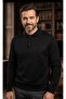 Classic Woolen Men's Sweater with Collar Pockets