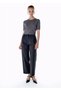 Striped Wool Blend Trousers Gray - 3