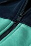 Unisex Color Blocked Hooded Zipper Sweatshirt 100% Cotton Kangaroo Pocket Design Sweatshirt - 6