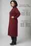 Women's Knitwear Seasonal Spring Glittery Hijab Cap Large Size Long Mercerized Mother Burgundy Cardigan - 3