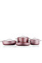 Linea Plus 7-Piece Rosagold Cookware Set A2620