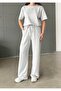 Women's Gray Modal Short Sleeve Soft Touch Sports Suit - 6
