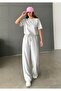 Women's Gray Modal Short Sleeve Soft Touch Sports Suit - 5