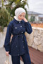 Navy Blue Stone Jacket Trousers Suit - 3