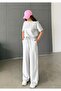 Women's Gray Modal Short Sleeve Soft Touch Sports Suit - 4