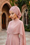 Pleated Design Chiffon Ready-To-Wear Turban,Ht-107,Ht-107,Powder - 3