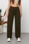 Women's High Waist Stretchy/Lycra Loose Cut Baggy Pants