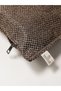 Serrated Dark Brown Rectangular Throw Pillow Cover (30X50) - 4