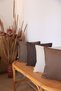 Serrated Throw Pillow Cover Ecru-Cream (45X45) - 4