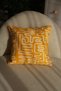 Wawe Duo Saffron Throw Pillow Cover (45X45) - 4