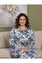 Plus Size Lycra Patterned Nightgown