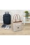 Felt Shoe Bag with Leather Handles, Travel Shoe Bag Suitcase Over Shoe Bag Ayakka - 7