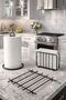 Service Presentation Set Towel Holder Napkin Holder Trivet Full Shiny Stainless Steel Set of 3 Kitchen - 2