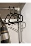 Black Color 10 Pieces Plastic Ikea Model Clothes Hangers - 4