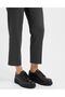 Inside and Outside Genuine Leather Crocodile Detail Side-Zip Orthopedic Sole Lace-Up Women's Shoes - 3