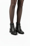 Cross Buckle Women's Daily Black Boots Short Heeled 3 cm Heel 502 - 7