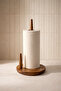 Natural Acacia Paper Towel Holder