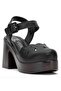 Sideritis Genuine Leather Comfort Orthopedic Women's Sandals Black - 2