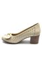 Scoop Genuine Leather Ribbon Detailed Women's Heeled Shoes Beige - 4