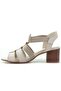 Cadra Genuine Leather Comfort Orthopedic Women's Sandals Beige - 3