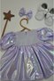 Baby Girl Dress with Violet Buckle Accessories - 5