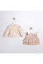 Selly Crispy Floral Patterned Double Baby Girl Set - 4