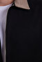Men's Relax Fit Comfortable Cut Gabardine Straight Zippered Kangaroo Pocket Contrast Collar Black Shirt Jacket - 8