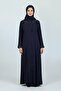 Women's Collar and Sleeve Embroidered Front Zippered Handles Thin Large Size Ferace - 3
