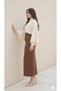 Elastic Waist Scuba Pencil Skirt - 2