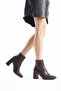 Kairobi Bitter Brown Color Thick Heel Pointed Toe Women's Boots - 5