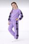 Girls' Striped and Ribbon Detail Pocketed Comfortable Tracksuit Set