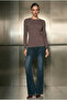 Women's Striped Crew Neck Long Sleeve Basic T-Shirt-Blouse, Relaxed Fit - 4