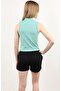 Girl's 2-Piece Set Printed Mock Neck Zippered Blouse & Pocket Shorts with Elastic Waist - 2