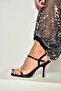 Y820230504 Black Fabric Thin Heeled Women's Shoes - 5