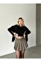 Plaid Belted Pleated Short Skirt - 3