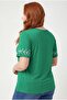 Women's Plus Size Branch Embroidery Detail Green Blouse - 6