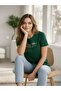 Women's Script Graphic Regular Fit T-Shirt - 2