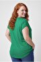Women's Plus Size Familia Printed Green Blouse - 6