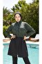 Lamis Women's Fully Covered Patterned Hijab Swimsuit Set of 4 with Bonnet and Bag