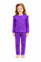 Girl's Tights and Ruffled Shoulder Bodysuit - 3