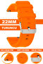 22mm Fossil-Welder-Casio-Seiko-Omega-Armani Watch Compatible Silicone Watch Band Strap Mslk22