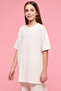 Print Detail Oversized T-Shirt with Crew Neck and Short Sleeves - 4