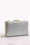 Women's Evening Dress Clutch Bag Stoned Silver Y0512 - 2