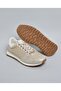 Women Gold Textured Lace Up Sneakers - 6