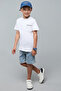 Solid T-Shirt with Stand Collar and Short Sleeves - 4