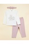 Girls Ivory Embroidered Clothing Set