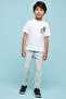 Printed T-Shirt with Crew Neck and Short Sleeves - 2